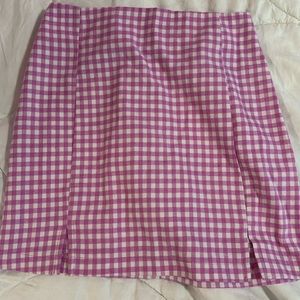 Checkered pink n white skirt